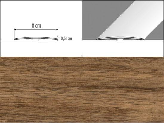 Effector Prechodové lišty A71 - SAMOLEPIACE šírka 8 x výška 0,51 x dĺžka 100 cm - merbau