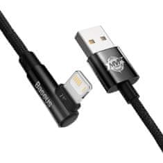 BASEUS MVP Elbow kábel USB / Lightning 2.4A 2m, čierny