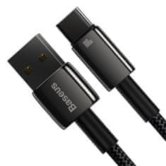 BASEUS Tungsten kábel USB / USB-C 100W 2m, čierny