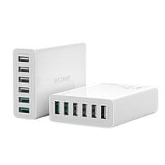 Blitzwolf BW-S15 sieťová nabíjačka 6x USB QC 60W, biela