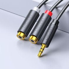 Ugreen AV109 audio adaptér 3.5mm mini jack / 2x RCA, šedý