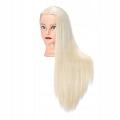 Korbi Kadernícky tréning hlavy, blond vlasy 70 cm, make-up