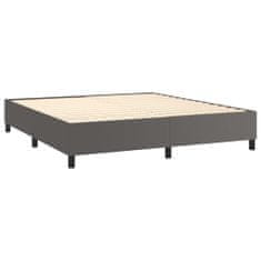 Petromila vidaXL Boxspring posteľ s matracom sivá 180x200 cm umelá koža