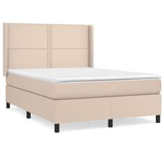 Petromila vidaXL Boxspring posteľ s matracom kapučínová 140x190 cm umelá koža