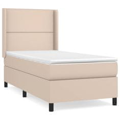 Petromila vidaXL Boxspring posteľ s matracom kapučínová 90x190 cm umelá koža