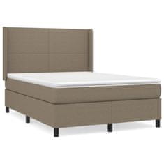 Petromila vidaXL Boxspring posteľ s matracom sivohnedý 140x190 cm látka