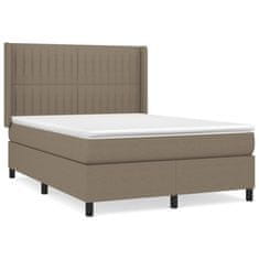 Petromila vidaXL Boxspring posteľ s matracom sivohnedý 140x190 cm látka