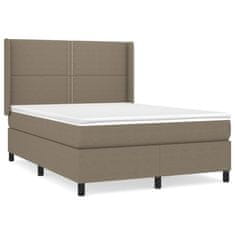 Petromila vidaXL Boxspring posteľ s matracom sivohnedý 140x190 cm látka