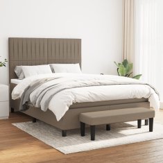 Petromila vidaXL Boxspring posteľ s matracom sivohnedý 140x190 cm látka