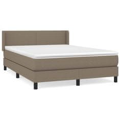 Petromila vidaXL Boxspring posteľ s matracom sivohnedý 140x190 cm látka