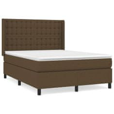 Petromila vidaXL Boxspring posteľ s matracom tmavohnedá 140x190 cm látka