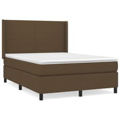 Petromila vidaXL Boxspring posteľ s matracom tmavohnedá 140x190 cm látka