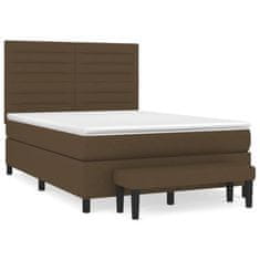 Petromila vidaXL Boxspring posteľ s matracom tmavohnedá 140x190 cm látka