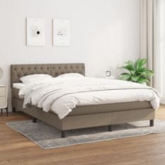 Petromila vidaXL Boxspring posteľ s matracom sivohnedý 140x190 cm látka