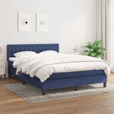 Petromila vidaXL Boxspring posteľ s matracom modrý 140x190 cm látka