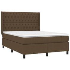 Petromila vidaXL Boxspring posteľ s matracom tmavohnedá 140x190 cm látka