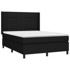 Petromila vidaXL Boxspring posteľ s matracom čierny 140x190 cm látka