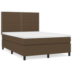 Petromila vidaXL Boxspring posteľ s matracom tmavohnedá 140x190 cm látka