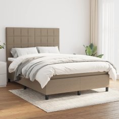 Petromila vidaXL Boxspring posteľ s matracom sivohnedý 140x190 cm látka