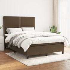 Petromila vidaXL Boxspring posteľ s matracom tmavohnedá 140x190 cm látka