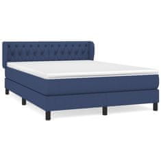 Petromila vidaXL Boxspring posteľ s matracom modrý 140x190 cm látka