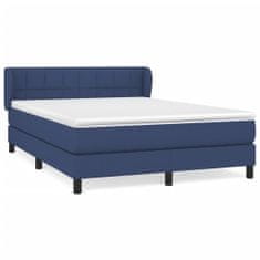 Petromila vidaXL Boxspring posteľ s matracom modrý 140x190 cm látka