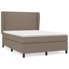 Petromila vidaXL Boxspring posteľ s matracom sivohnedý 140x190 cm látka