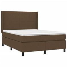 Petromila vidaXL Boxspring posteľ s matracom tmavohnedá 140x190 cm látka