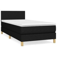 shumee Posteľný rám boxspring s matracom čierny 80x200 cm látka