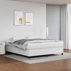 Petromila vidaXL Boxspring posteľ s matracom biela 180x200 cm umelá koža