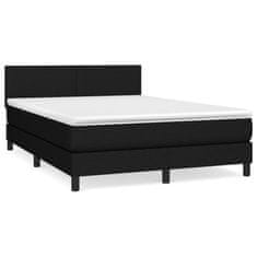 Petromila vidaXL Boxspring posteľ s matracom čierny 140x190 cm látka