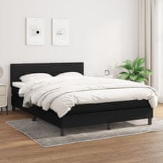 Petromila vidaXL Boxspring posteľ s matracom čierny 140x190 cm látka