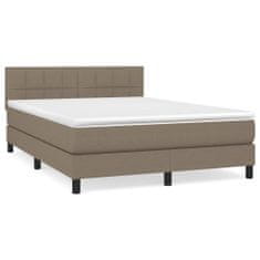 Petromila vidaXL Boxspring posteľ s matracom sivohnedý 140x190 cm látka