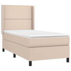 Petromila vidaXL Boxspring posteľ matrac a LED kapučínová 80x200cm umelá koža