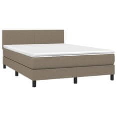 Petromila vidaXL Boxspring posteľ s matracom sivohnedý 140x190 cm látka