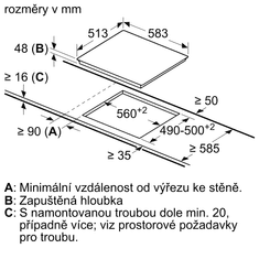 Bosch vstavaná elektrická varná doska PKE645BA2E - zánovné