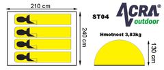 ACRAsport Stan pre 4 osoby - dvojplášťový ST04