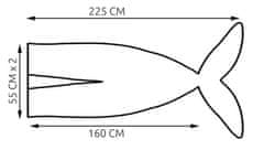 Iso Trade ISO Deka morská panna XXL 225 x 110 cm - šedá