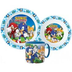 Stor Sada plastového riadu Ježko Sonic s hrnčekom