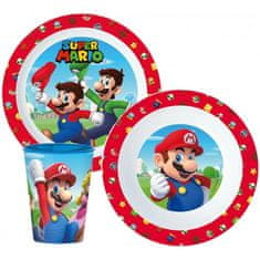 Stor Sada plastového riadu Super Mario s kelímkom