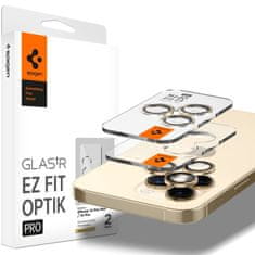 Spigen Ochranné Sklo Zadnej Kamery Optik.Tr ”Ez Fit” Camera Protector 2-Pack iPhone 14 Pro / 14 Pro Max Gold