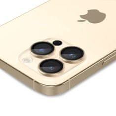 Spigen Ochranné Sklo Zadnej Kamery Optik.Tr ”Ez Fit” Camera Protector 2-Pack iPhone 14 Pro / 14 Pro Max Gold