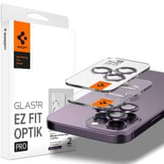 Spigen Ochranné Sklo Zadnej Kamery Optik.Tr ”Ez Fit” Camera Protector 2-Pack iPhone 14 Pro / 14 Pro Max Deep Purple