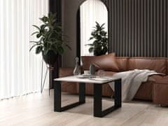 Bývaj s nami SK LIVIO LOFT moderný mini kávový stolík, biely/čierny