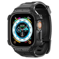 Spigen PUZDRO SPIGEN RUGGED ARMOR PRO S REMIENKOM PRE APPLE WATCH ULTRA (49 MM) - ČIERNE