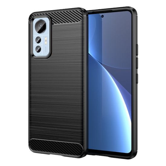 IZMAEL Carbon Shield TPU puzdro pre Xiaomi 12 Lite - Čierna KP24645