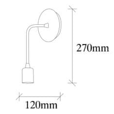 Opviq Nástenná lampa Dartini III mosadz