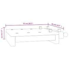 Vidaxl Pracovný stôl so zverákom 52x36x9,5 cm akáciový masív