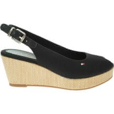 Tommy Hilfiger Sandále čierna 41 EU Iconic Elba Sling Back Wedge