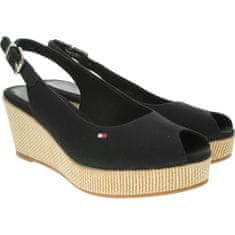 Tommy Hilfiger Sandále čierna 41 EU Iconic Elba Sling Back Wedge